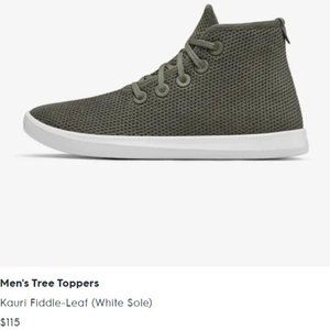 Men's Allbirds Size 10 High-top Tree Toppers